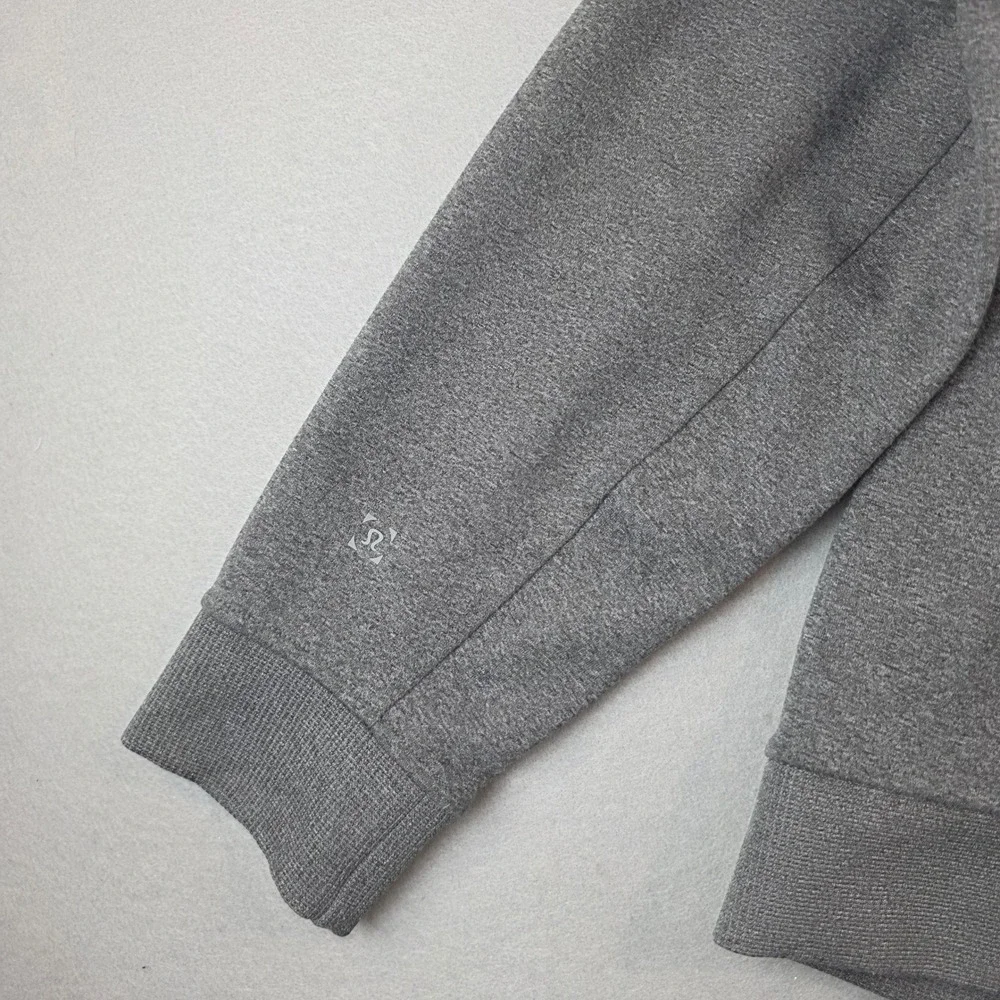 Lululemon Men's City Sweat Bomber Thermo Heathered Light Cast Grey‎ Full Zip Lg